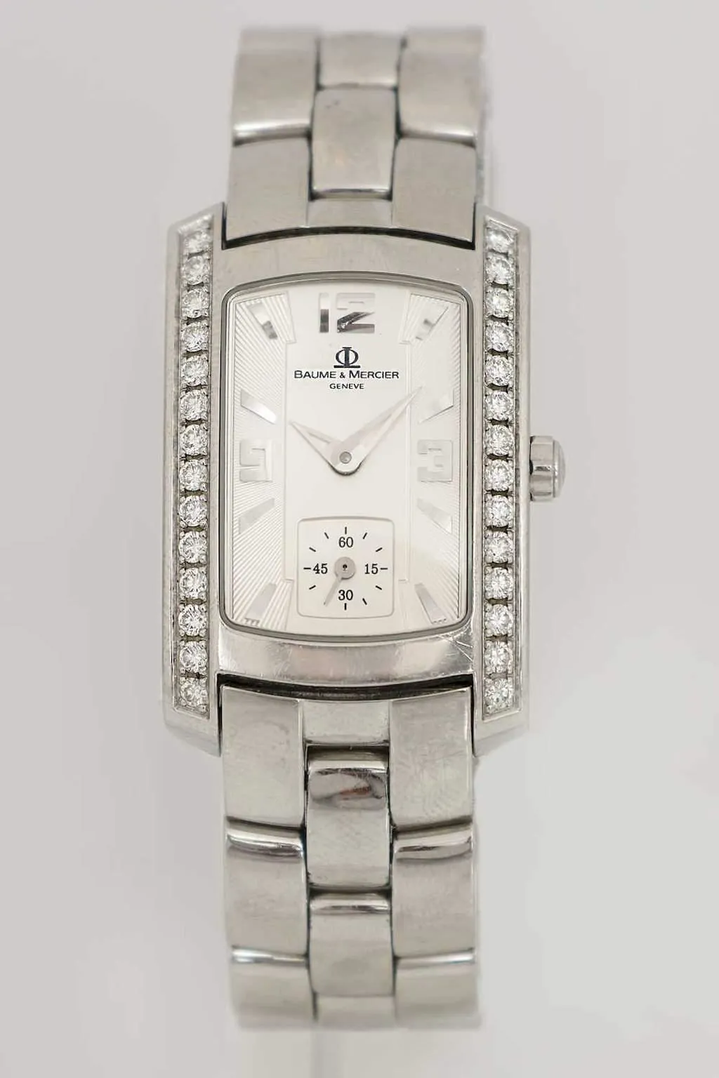 Baume & Mercier 22mm Stainless steel and Diamond Silver