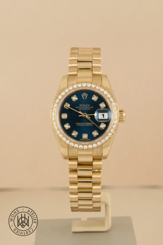 Rolex Lady-Datejust 179138 26mm Yellow gold Blue