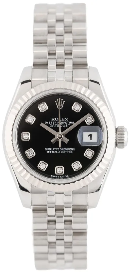 Rolex Lady-Datejust 179174 26mm Stainless steel Black