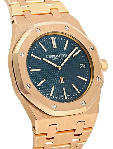 Audemars Piguet Royal Oak 15202OR.OO.1240OR.01 39mm Rose gold Blue 1