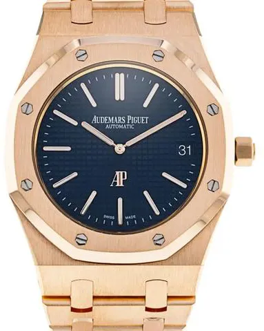 Audemars Piguet Royal Oak 15202OR.OO.1240OR.01 39mm Rose gold Blue