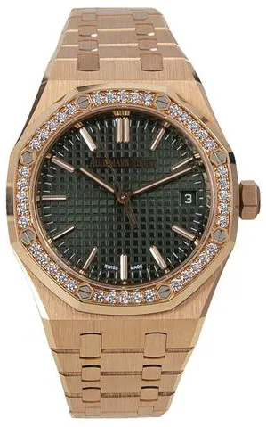 Audemars Piguet Royal Oak 15551OR.ZZ.1356OR.06 37mm Rose gold Green