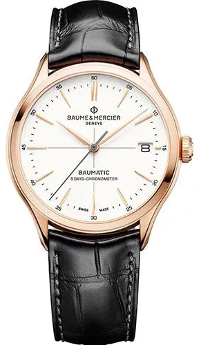 Baume & Mercier Baumatic M0A10469 40mm Yellow gold and Stainless steel White