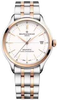 Baume & Mercier Clifton M0A10458 Rose gold and Stainless steel White