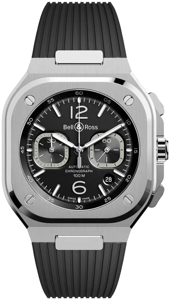 Bell & Ross Urban BR05C-BL-ST/SRB 42mm Stainless steel Black