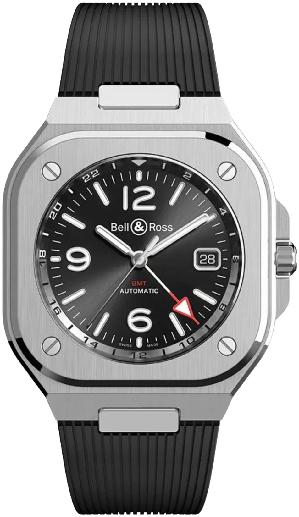 Bell & Ross Urban BR05G-BL-ST/SRB 41mm Stainless steel Black