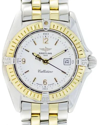 Breitling Callistino D52045.1 28mm Yellow gold and Stainless steel White