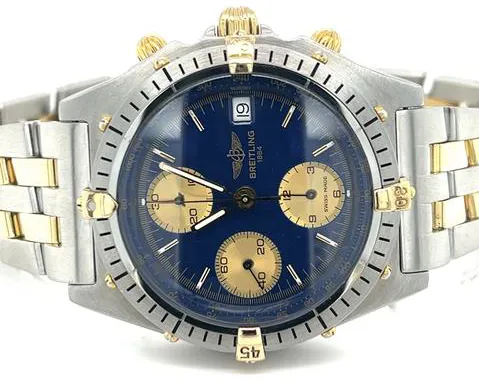 Breitling Chronomat B13047 39mm Gold/steel Blue