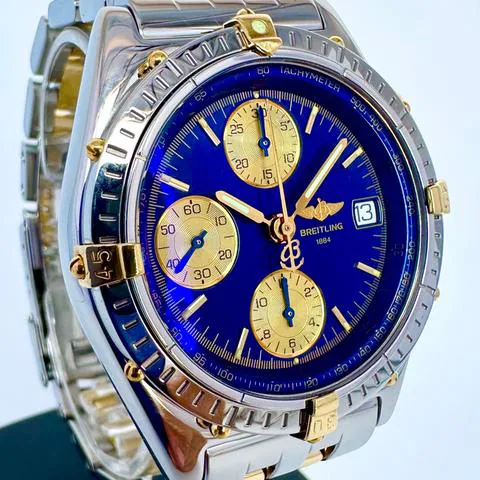 Breitling Chronomat B13050.1 39mm Yellow gold and stainless steel Blue