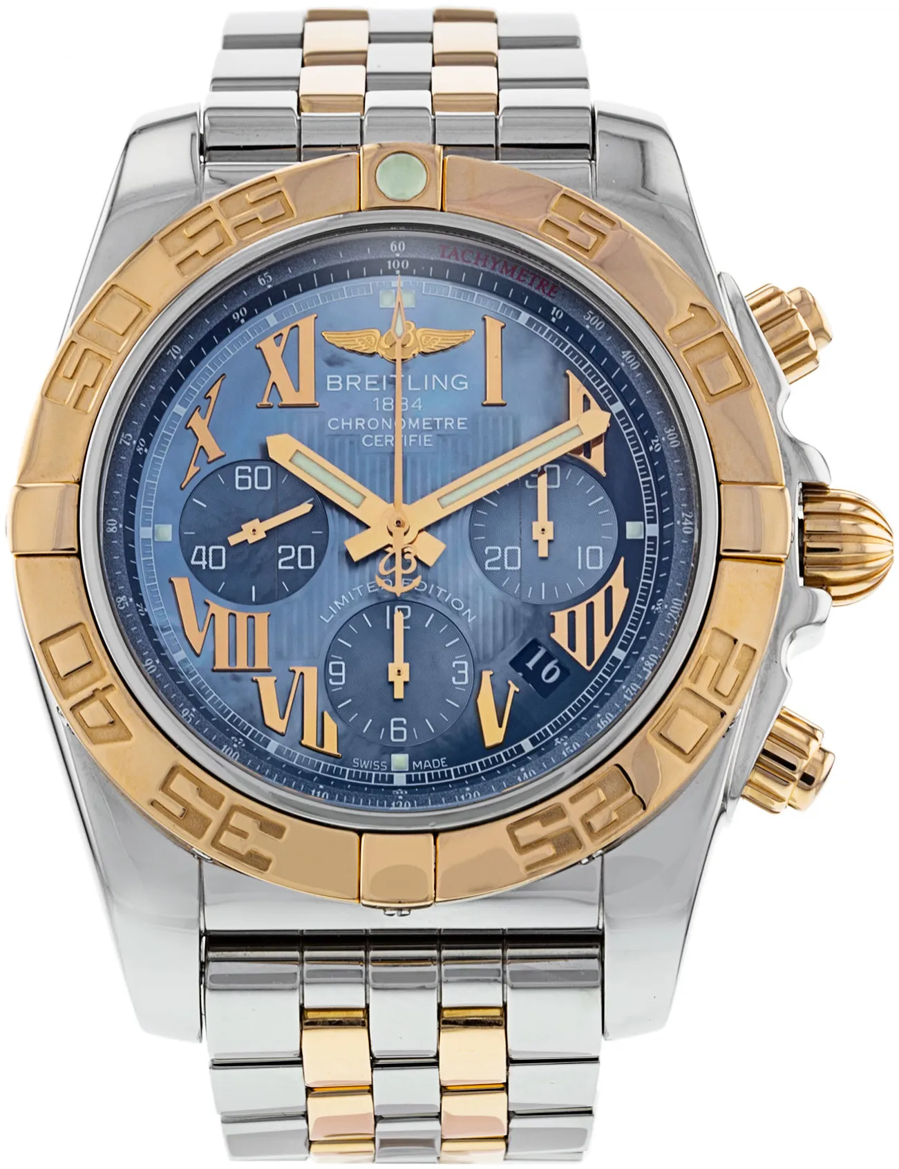 Breitling Chronomat CB 0110 44mm Steel & rose gold Blue