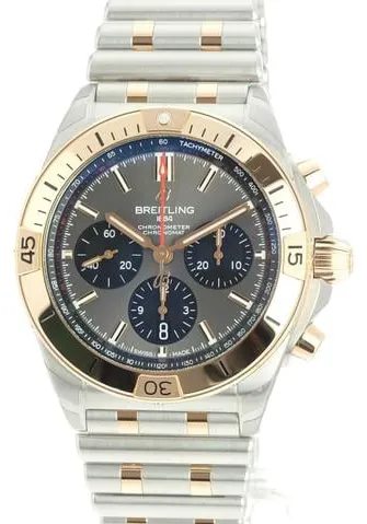 Breitling Chronomat UB0134101B1U1 42mm Yellow gold and Stainless steel Gray