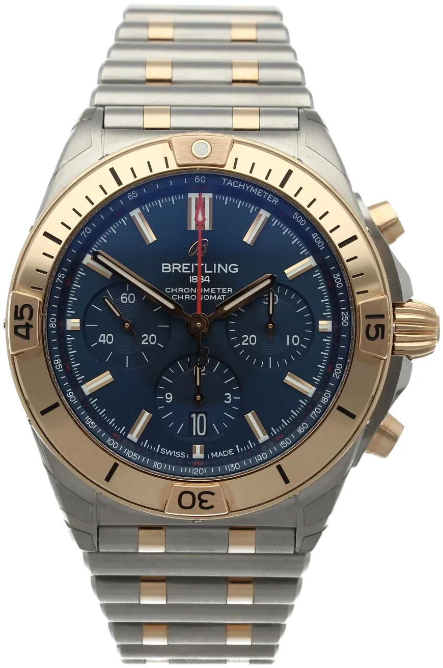 Breitling Chronomat UB0134101C1U1 42mm Steel & rose gold •