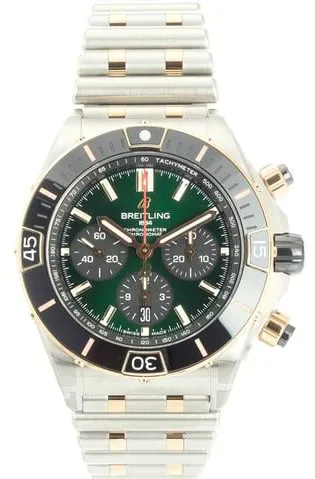 Breitling Chronomat UB0136251L1U1 44mm Yellow gold and Stainless steel Green