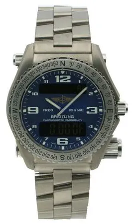 Breitling Emergency E76321 43mm Titanium Blue