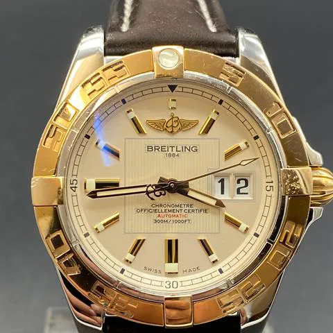 Breitling Galactic C49350 41mm Yellow gold and Stainless steel White