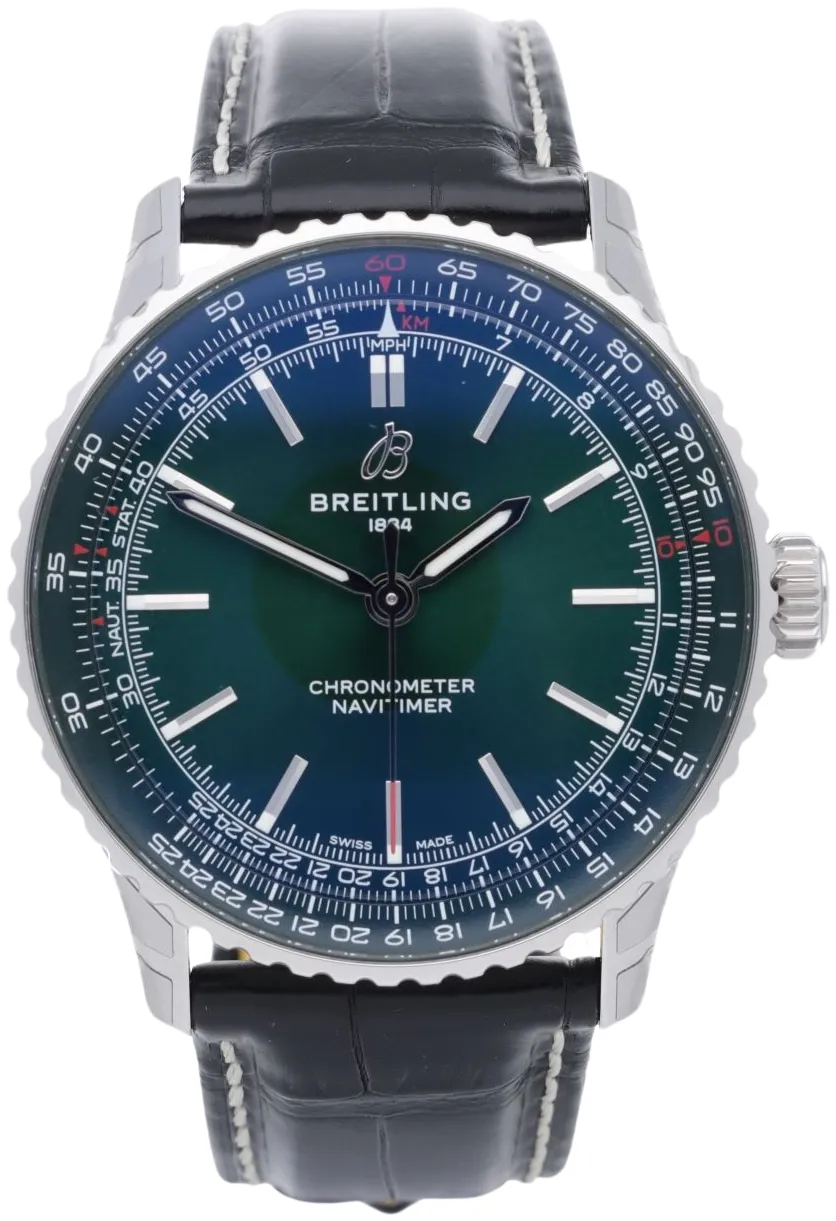 Breitling Navitimer A17329371L1P1 41mm Stainless steel Green