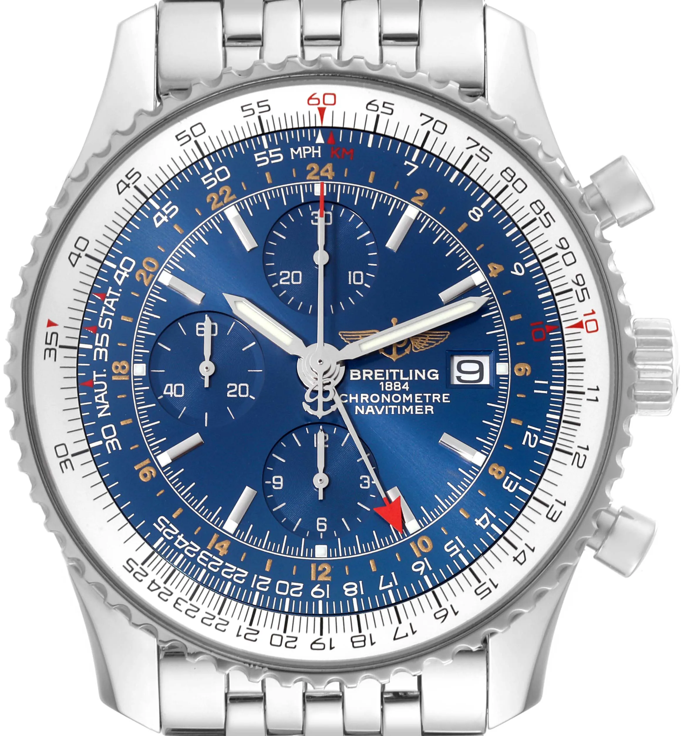 Breitling Navitimer A24322 46mm Stainless steel Blue 1