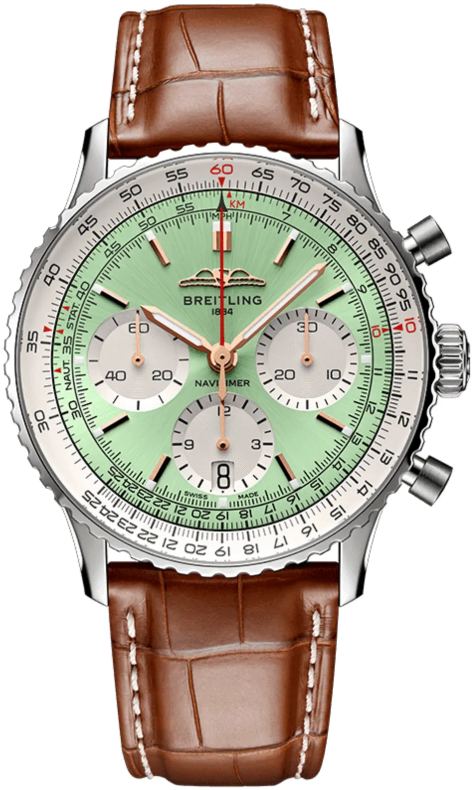 Breitling Navitimer AB0139211L1P1 41mm Stainless steel Green 1