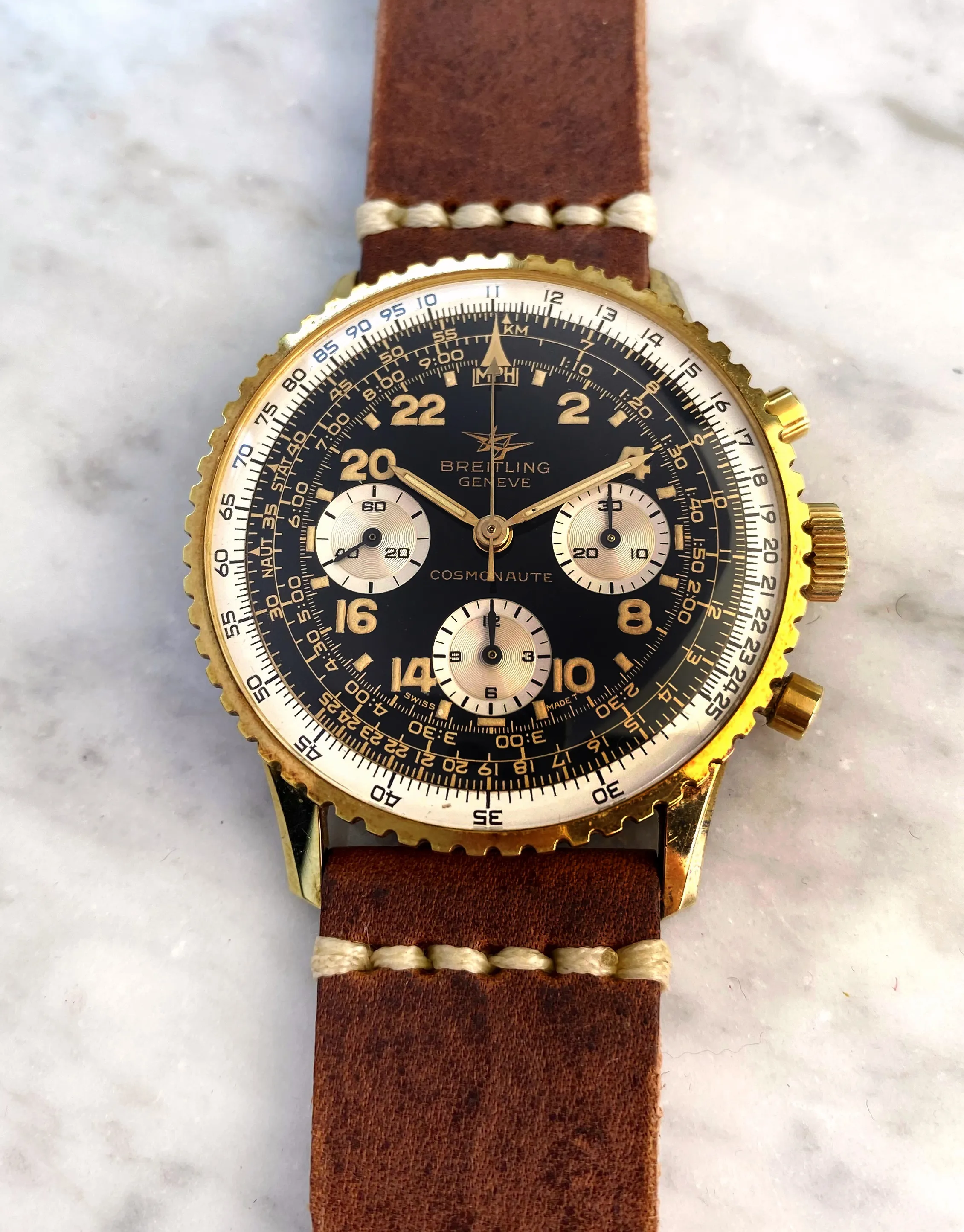 Breitling Navitimer Cosmonaute 809 41mm Gold-plated Black and Silve 15