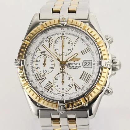 Breitling Navitimer D13055 42mm Yellow gold and Stainless steel White