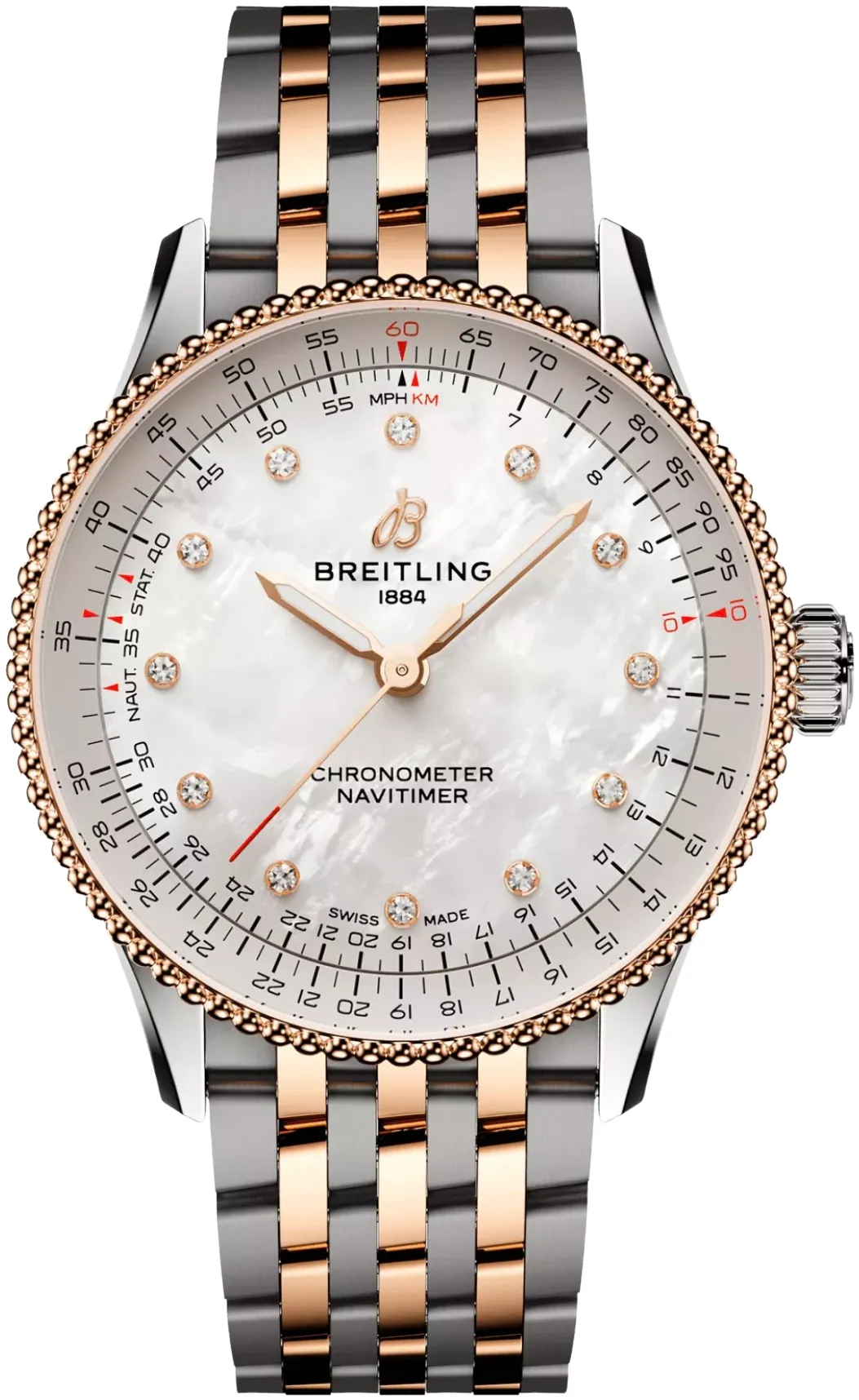 Breitling Navitimer U17327211A1U1 36mm Steel & rose gold Green 1