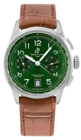 Breitling Premier AB0145371L1P1 42mm Stainless steel Green