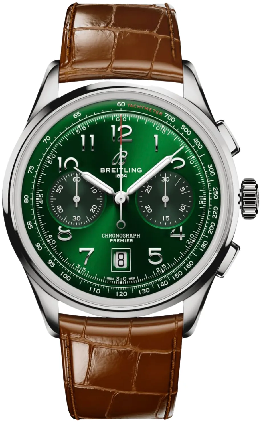 Breitling Premier AB0145371L1P1 42mm Stainless steel Green