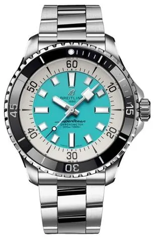 Breitling Superocean A17376211L2A1 44mm Stainless steel Turquoise