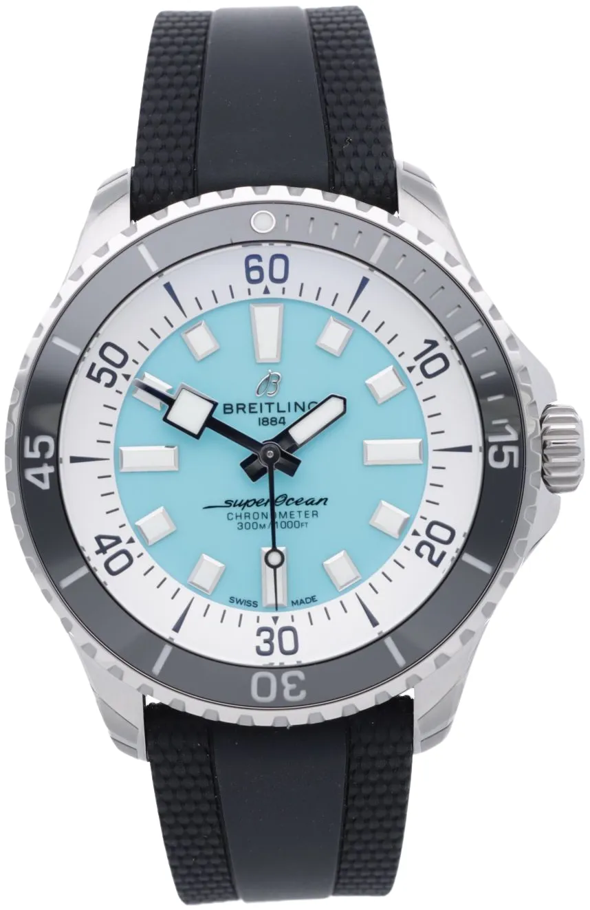 Breitling Superocean A17376211L2S1 44mm Stainless steel Turquoise