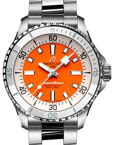 Breitling Superocean A17377211O1A1 36mm Stainless steel Orange