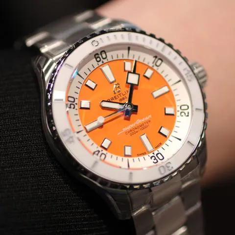 Breitling Superocean A17377211O1A1 36mm Stainless steel Orange