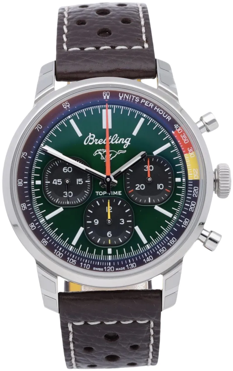 Breitling Top Time AB01762A1L1X1 41mm Stainless steel Green