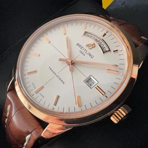 Breitling Transocean R4531012/G752 43mm Rose gold Silver