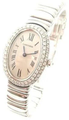 Cartier Baignoire 1955 22mm White gold White