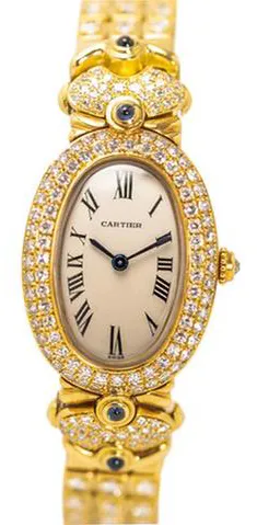 Cartier Baignoire 866044 31mm Yellow gold Silver