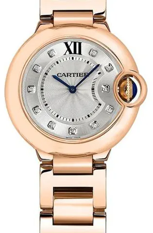 Cartier Ballon Bleu WE902025 28mm Rose gold Silver