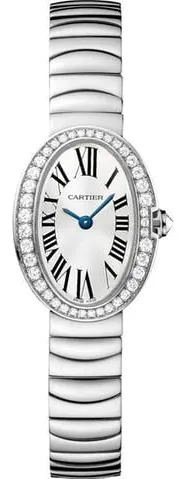 Cartier Mini Baignoire WB520025 25.5mm White gold Silver