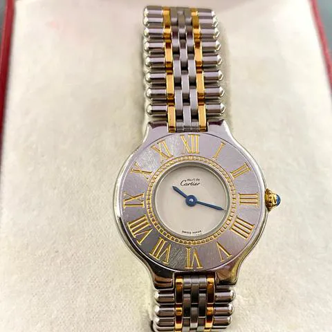 Cartier Must 21 28mm Yellow gold and Stainless steel White