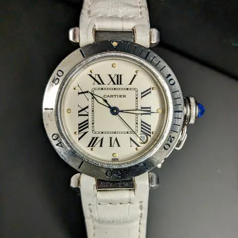 Cartier Pasha 2324 35mm Stainless steel White