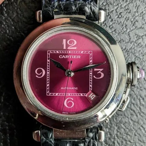 Cartier Pasha 2324 35mm Stainless steel Purple