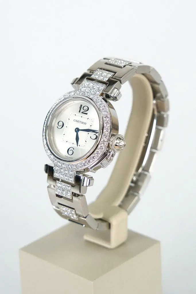 Cartier Pasha 2813 31.5mm Diamond Silver 4