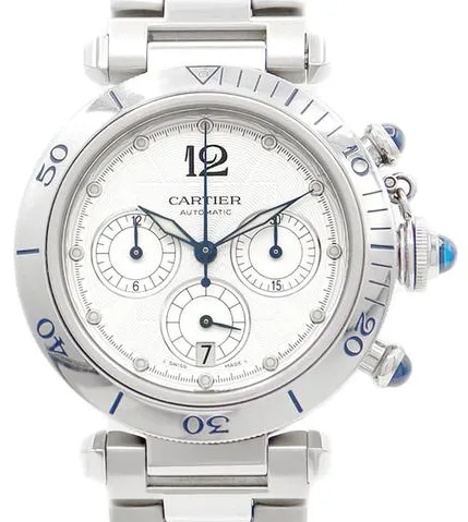 Cartier Pasha Seatimer w31030H3 38mm Silver Silver