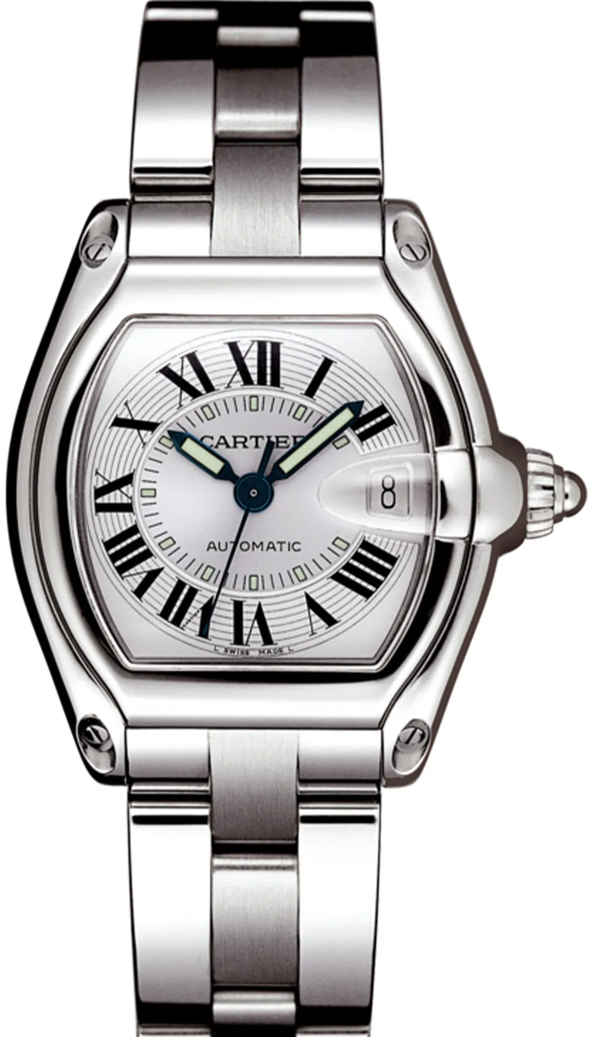 Cartier Roadster W62000V3 38mm Stainless steel Silver