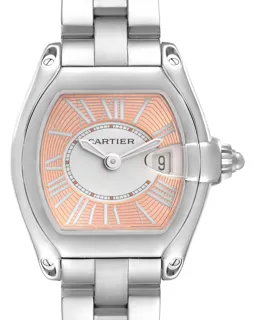 Cartier Roadster W62054V3 Stainless steel Coral pink