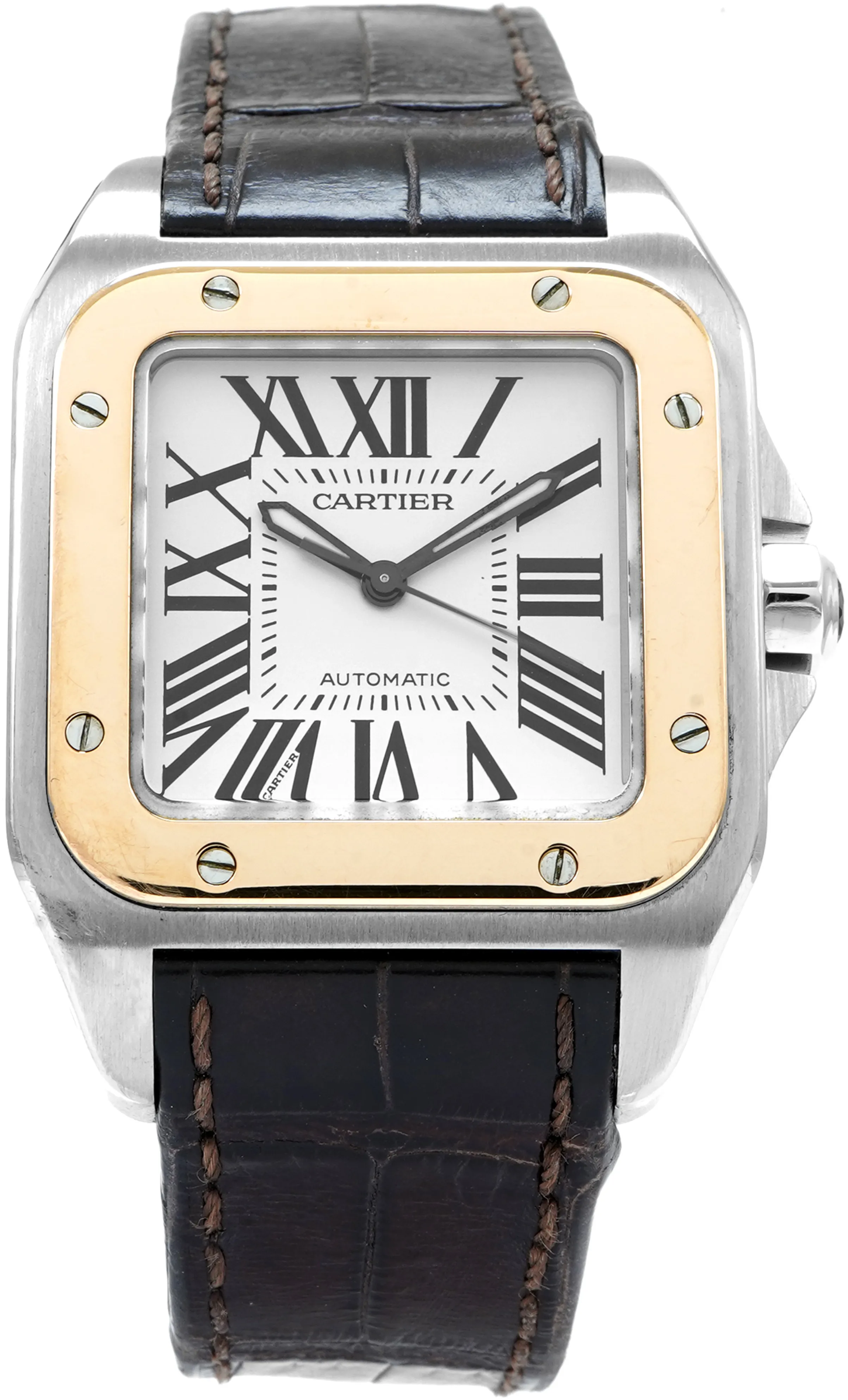 Cartier Santos 100 2878 33mm Stainless steel and rose gold