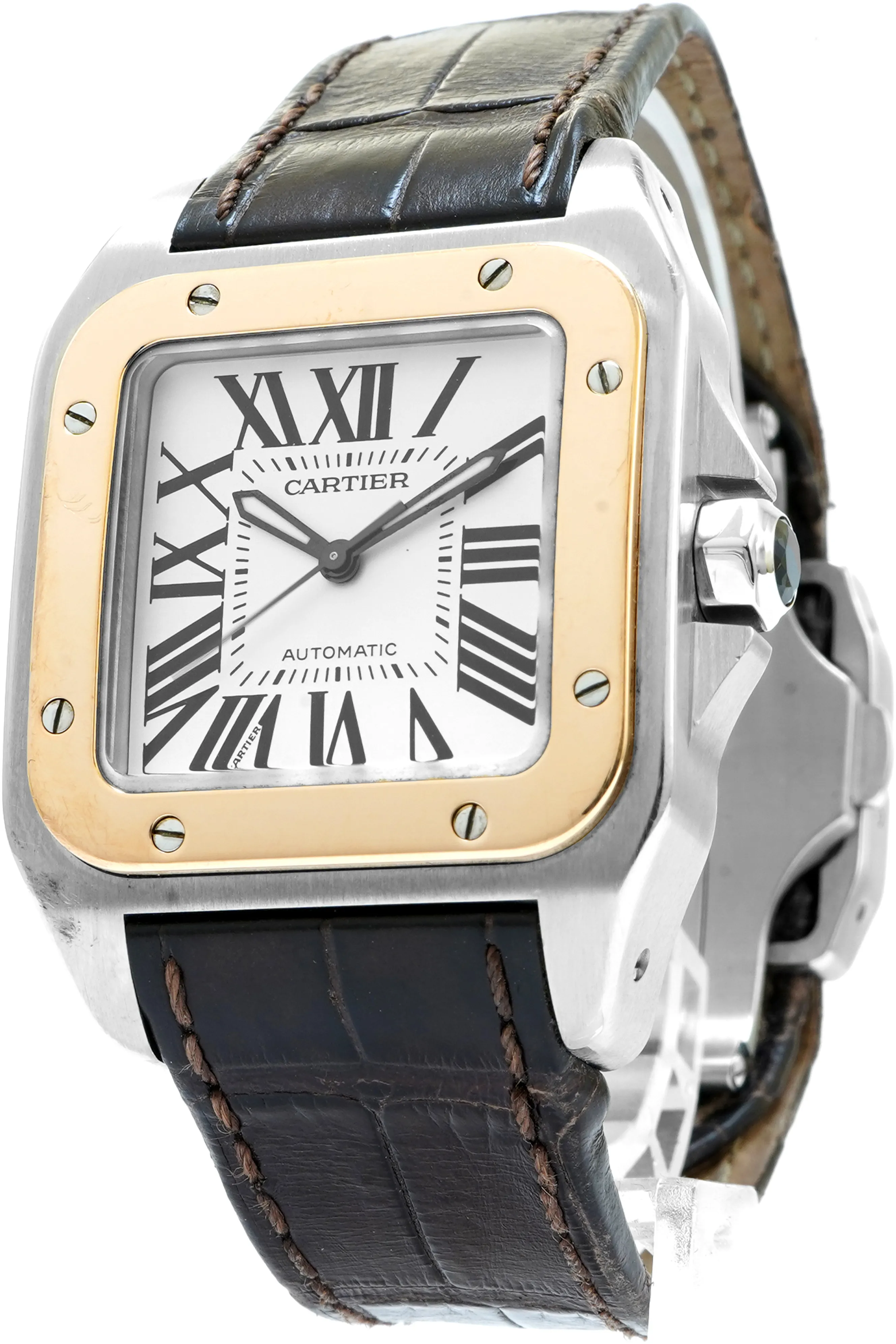 Cartier Santos 100 2878 33mm Stainless steel and rose gold 1