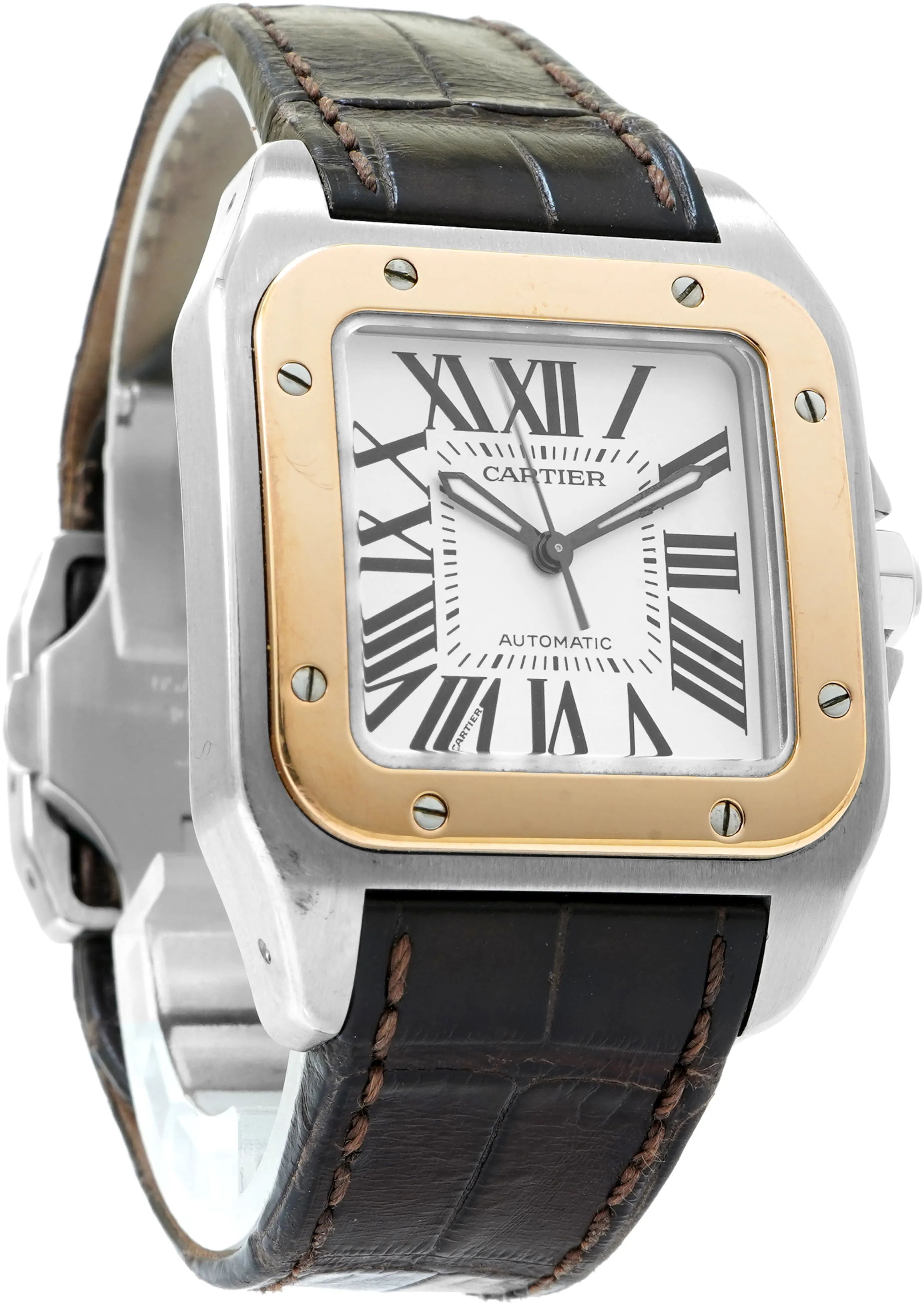 Cartier Santos 100 2878 33mm Stainless steel and rose gold 2