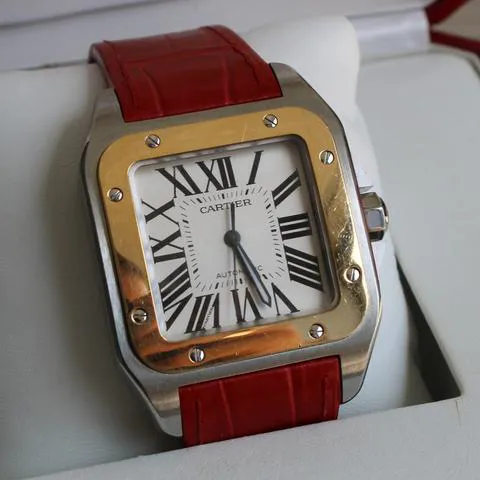 Cartier Santos 2656 38mm Yellow gold and Stainless steel White