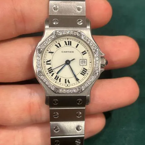 Cartier Santos 2965 30mm Stainless steel White 4