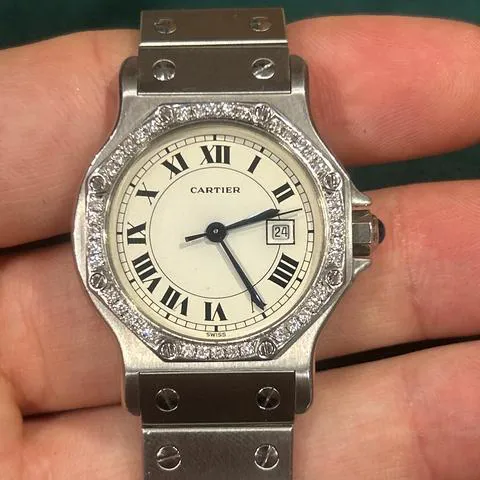 Cartier Santos 2965 30mm Stainless steel White 6